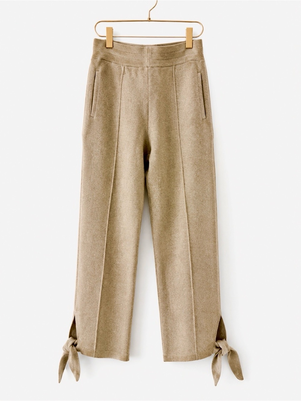 Zadig & Voltaire Kids Taupe Tie-Hem Pants